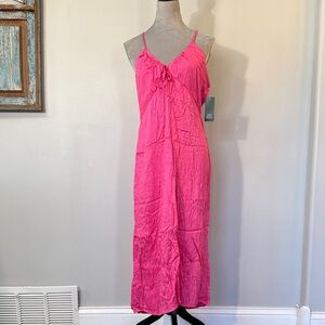 wild fable Pink Maxi Slip Dress with adjustable straps and elastic back NWT XL